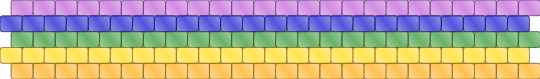 Peyote stitch clear rainbow cuff - yellow,pink,colorful,peyote,cuff,rainbow