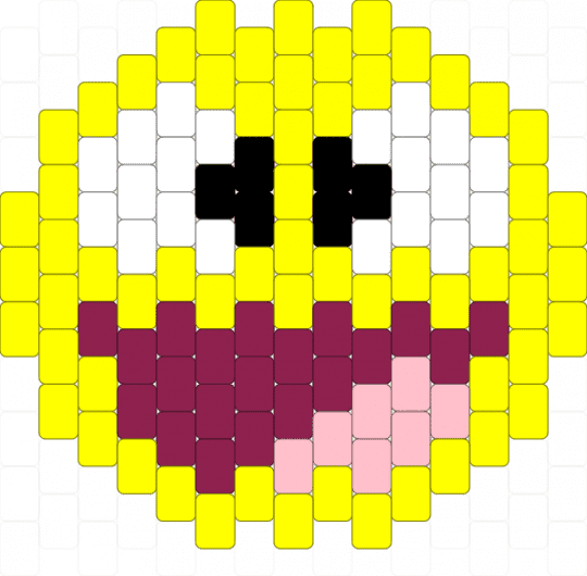 Crazy happy face - yellow,pink,happy,face,emoji