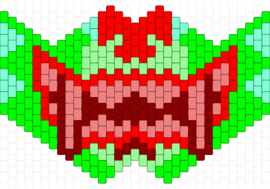 Duotone fanged mouth mask red + green ? - red,fanged,mouth,fangs,cotdduotone,duotone,contrasting