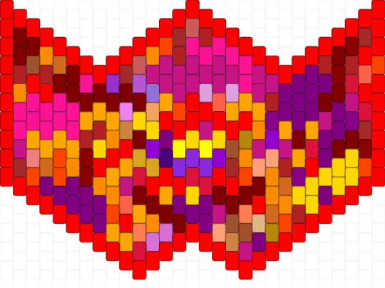 Interesting colors mask - red,orange,pink,mask,colorful