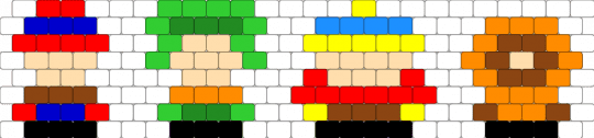 south park 19x8 - white,red,orange,colorful
