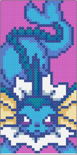 Vaporeon - light blue,blue,pink,vaporeon,eevee,eeveelution,pokemon,water,cat,seal,r4bbitz