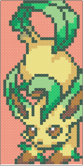 Leafeon - yellow,orange,gray,leafeon,eevee,eeveelution,pokemon,grass,cat,plant,r4bbitz