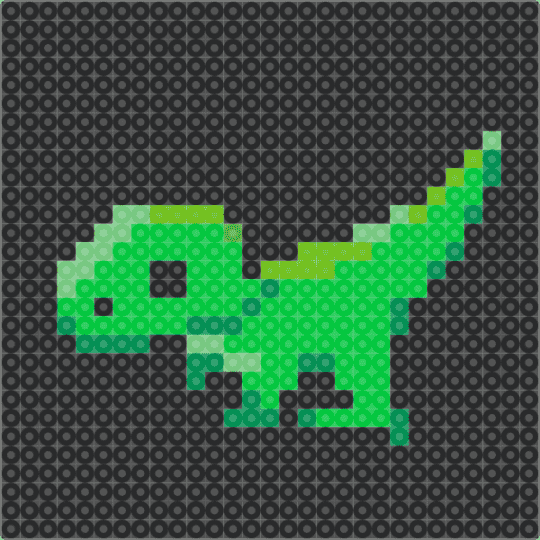 Dinorawr - animal, black, chibi, cute, dino, dinosaur, green