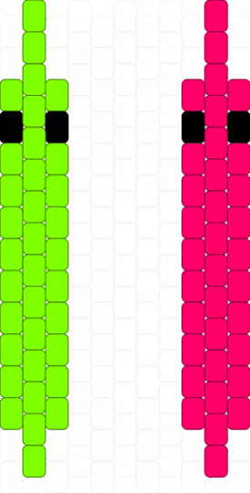 scene kid worms!⚝ - green, red