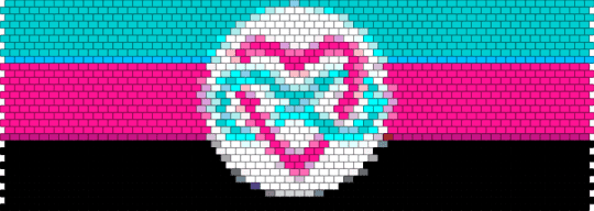 polyamorous flag - light blue,pink