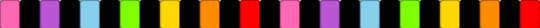 rainbow single - black,pink