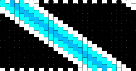 blue neon stripe on black multistitch cuff - black, blue, cuff, light blue, multistich, stripe, white