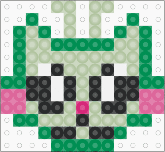 Space Alien Kitty - beige,green