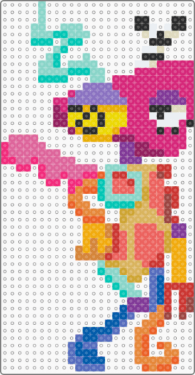 zooble in the credits - pink,blue,orange,red,zooble,tadc