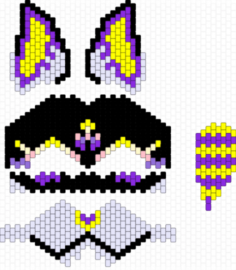 Uzi doorman mask (read description) - yellow,purple