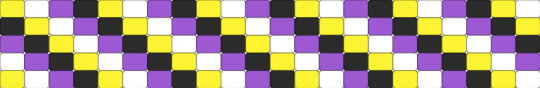 non binary ladder stitch - yellow,purple