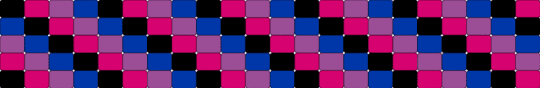 bi ladder stitch - pink,blue