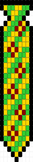Ladder stitch Flower tie - yellow,green,flowers,tie,ladder,fun,plants,nature