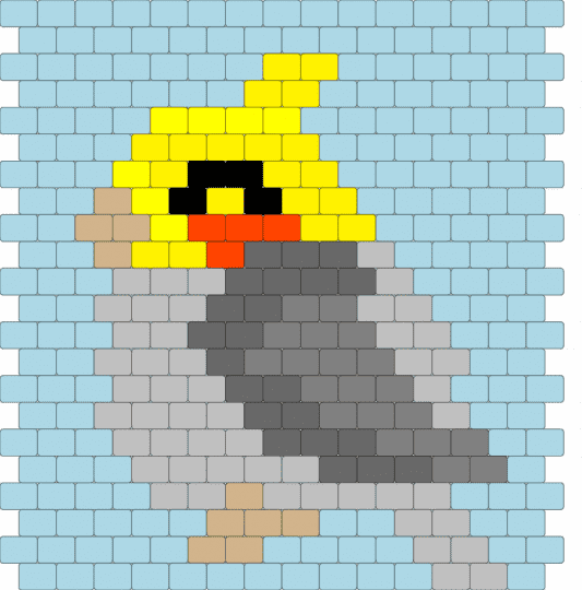 cockatiel | remix of MiKaNiSo's pattern - beige,light blue,bird,blue,yellow,grey,animal