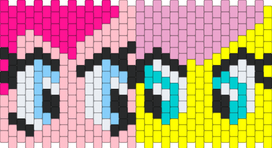 pinkie pie and Fluttershy  | remix of miska's pattern - pink