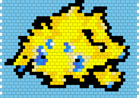 Joltik panel (Pokemon) - yellow,light blue,pokemon,blue,joltik,panel