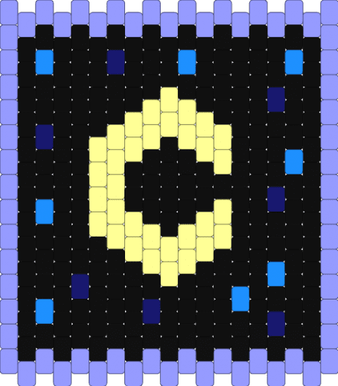 Tiny moon panel remix but symmetrical and simpler :> - black,yellow,pink