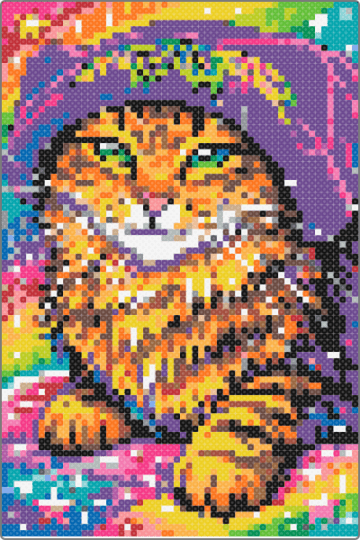 Archers 1 - red,yellow,brown,colorful,cat,lisa frank
