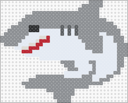 ˙⭒🦈SHaRK1e!!!🦈⭒˙ - gray,shark,perler,kandi