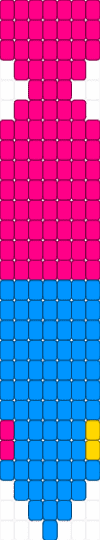 gummy wor tie - light blue,pink