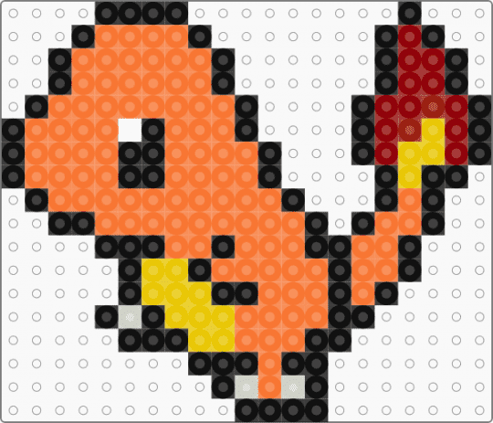 Charmander - orange,pokemon,hama,charmander