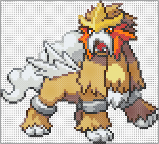 Entei - entei, gray, orange, pokemon, tan