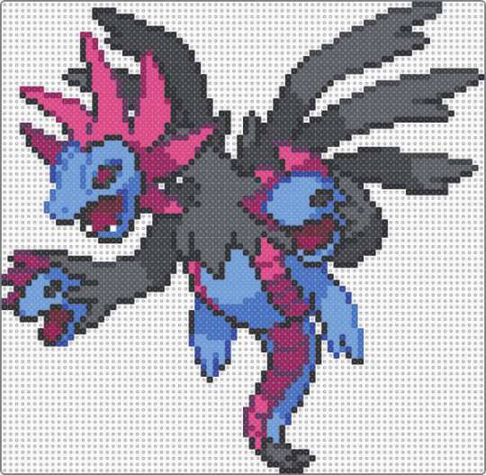 Hydreigon - gray, light blue, pink