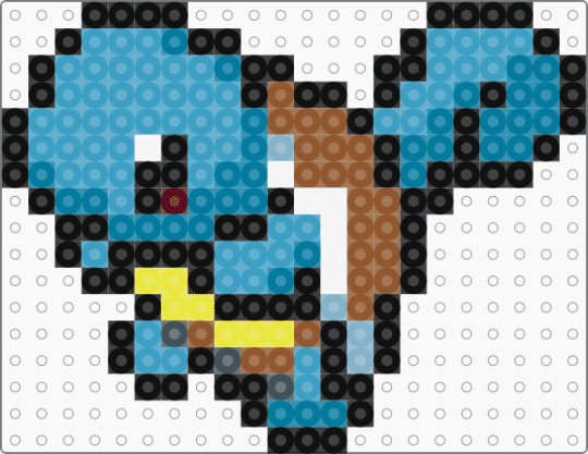 Squirtle - light blue,blue,tan,pokemon,squirtle,hama