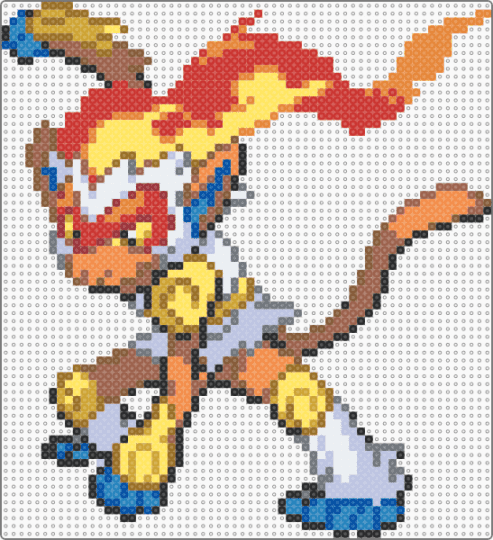 Infernape - infernape, orange, pokemon, red, tan, yellow