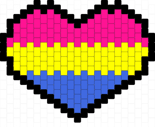 Pan heart - pink,yellow