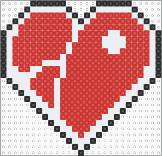 Steak heart - white,red