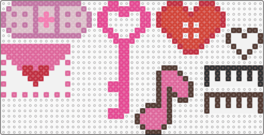 Cutecore perler charms - pink