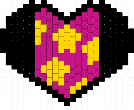 Octavia themed heart - pink,yellow