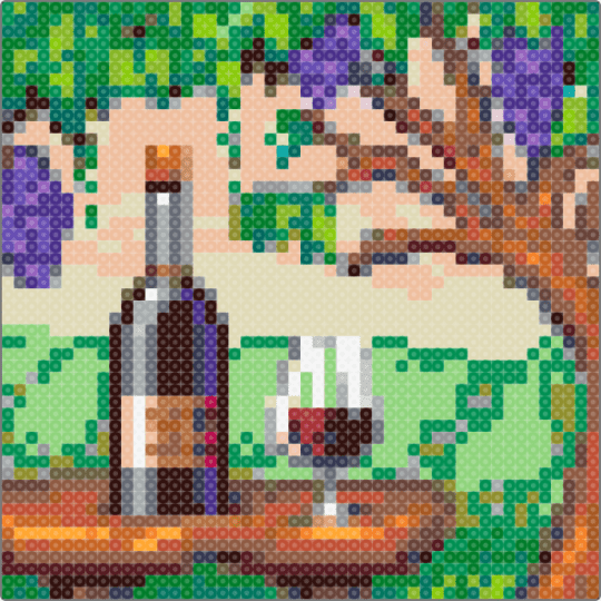 Wine vineyard 2 - green,tan,beige,colorful