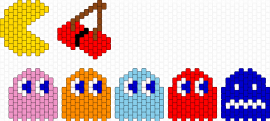 PAC man - purple,red