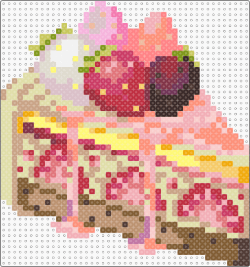 Five-Colored Strawberries Cake COTD - beige,red,yellow,cotdcakes,cake,cakes,strawberry,strawberries,sweet,sweets,cute