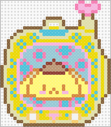 Pompompurin Keychain 6/9 - pink,yellow,light blue,keychain,tomodachi,sanrio,cute,pompompurin,pom pom purin,purin,pudding dog