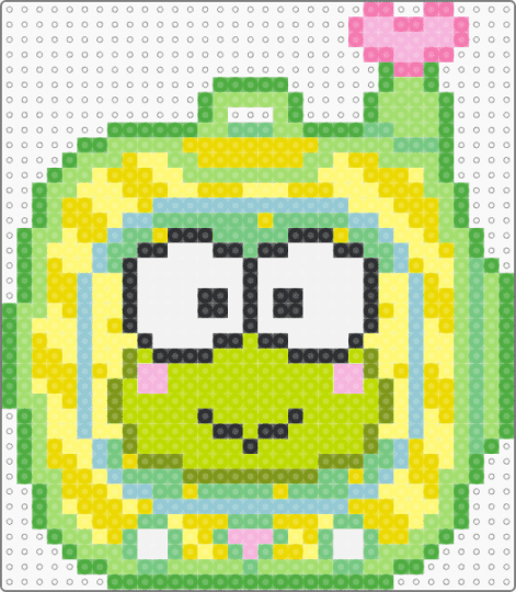 Keroppi Keychain 1/9 - green,yellow,keroppi,keychain,tomodachi,sanrio,frog,cute