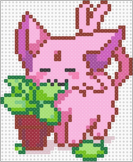 Espeon's Mischief 5/9 - red,green,pink,pokemon,espeon,eeveelutions,eeveelution,mischief,chaos,cute,196