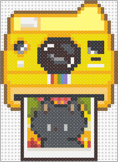 Yellow Polaroid 3/6 - brown,orange,colorful,polaroid,cat,kitty,kitten,cats,kitties,kittens