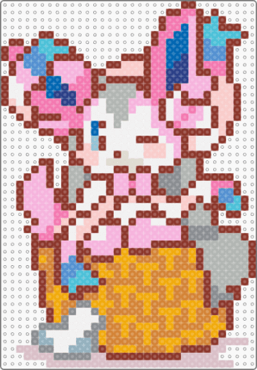 Sylveon's Mischief 9/9 - red,beige,orange,pink,pokemon,sylveon,eeveelution,eeveelutions,chaos,mischief,cute,819