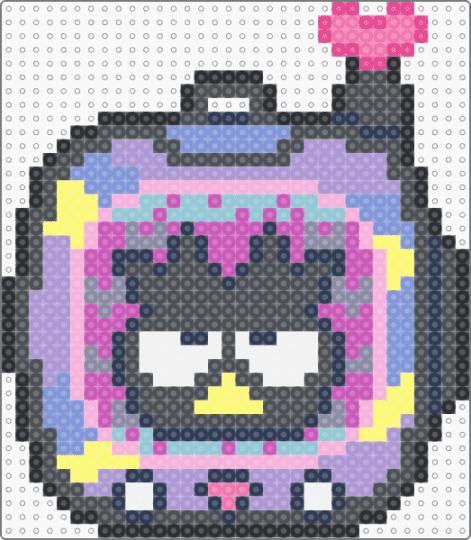 Badtz-maru Keychain 3/9 - pink,gray,keychain,tomodachi,sanrio,cute,penguin,badtzmaru,badtz maru,badtz