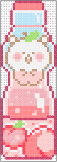 Peach Ramune 6/8 - red,beige,cute,ramune,marble soda,soda,pop,soda pop,peach