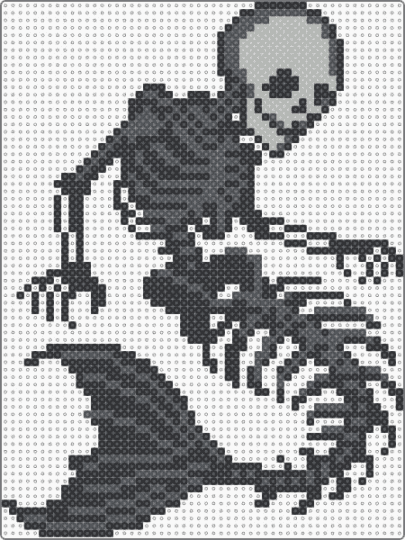Abysmal Remains - black,gray,skeleton,bones,skull,mermaid,siren,spooky