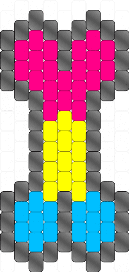 pan bone! - pink,bone,yellow,blue