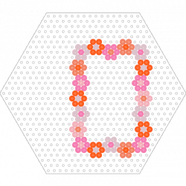 flower frame (hexagon) NEW - frame,flowers,border,cute,spring,pink,orange