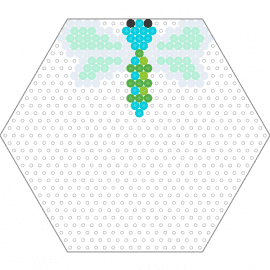 original dragonfly (simple) - dragonfly,insect,hexagon,wings,tranquility,simplicity,grace,aerial,symmetrical,teal