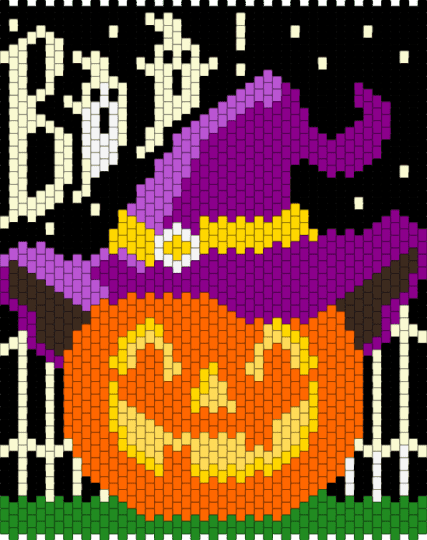 Pumpkin witch hat - orange, pink