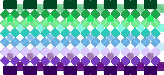 green to blue to purple gradient x-base cuff - purple,light blue,teal